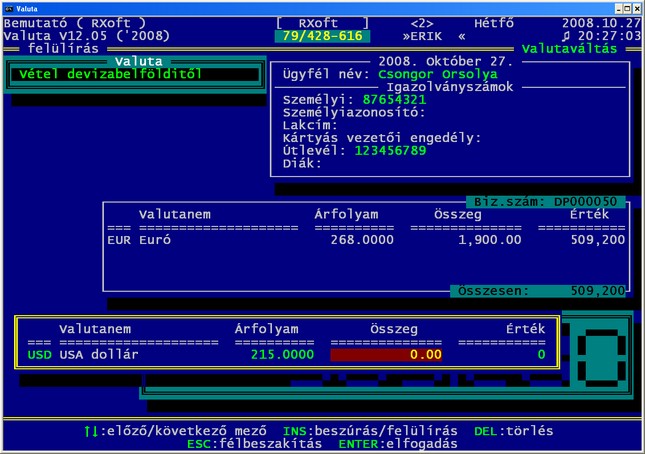Valutav�lt�s - valutav�lt� szoftver - valutav�lt� program